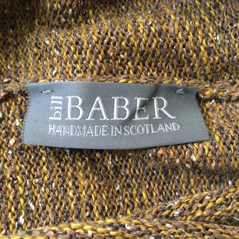 Bill Baber Scotland Linen Cotton Knit Cape Shawl Harvest Gold One Size - Picture 11 of 16